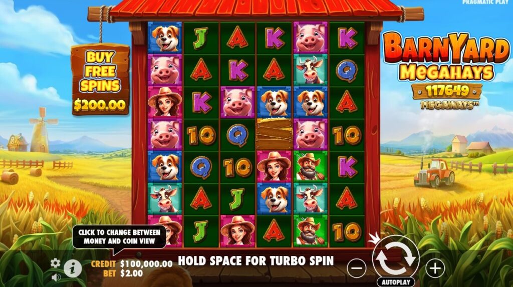 Barn Yard Megahays Megaways จาก เว็บเกมสล็อต Pramatic Play KNG368 เว็บสล็อต