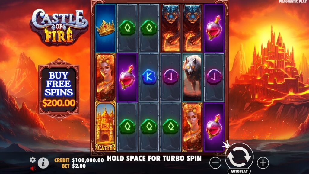 Castle of Fire จาก เว็บเกมสล็อต Pramatic Play KNG368 สล็อต 66