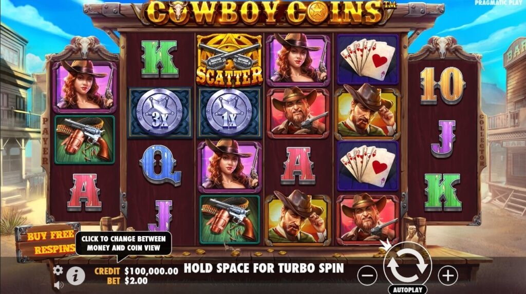 Cowboy Coins จาก เว็บเกมสล็อต Pramatic Play KNG368 สล็อต เครดิตฟรี