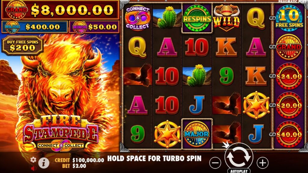 Fire Stampede จาก เว็บเกมสล็อต Pramatic Play KNG368 สล็อต เว็บตรง