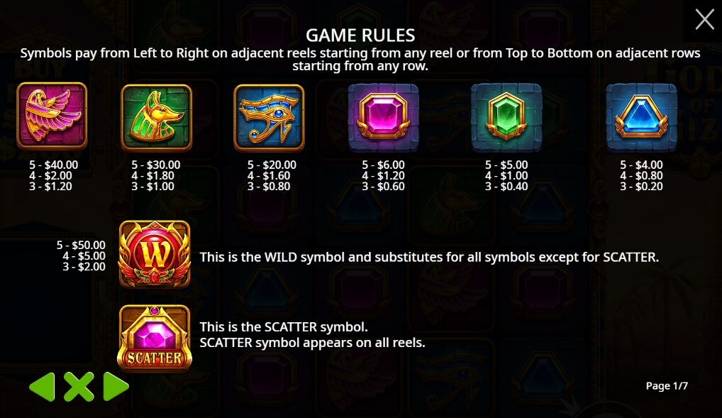 Gods Of Giza จาก เว็บเกมสล็อต Pramatic Play KNG368 สล็อต ฟรี