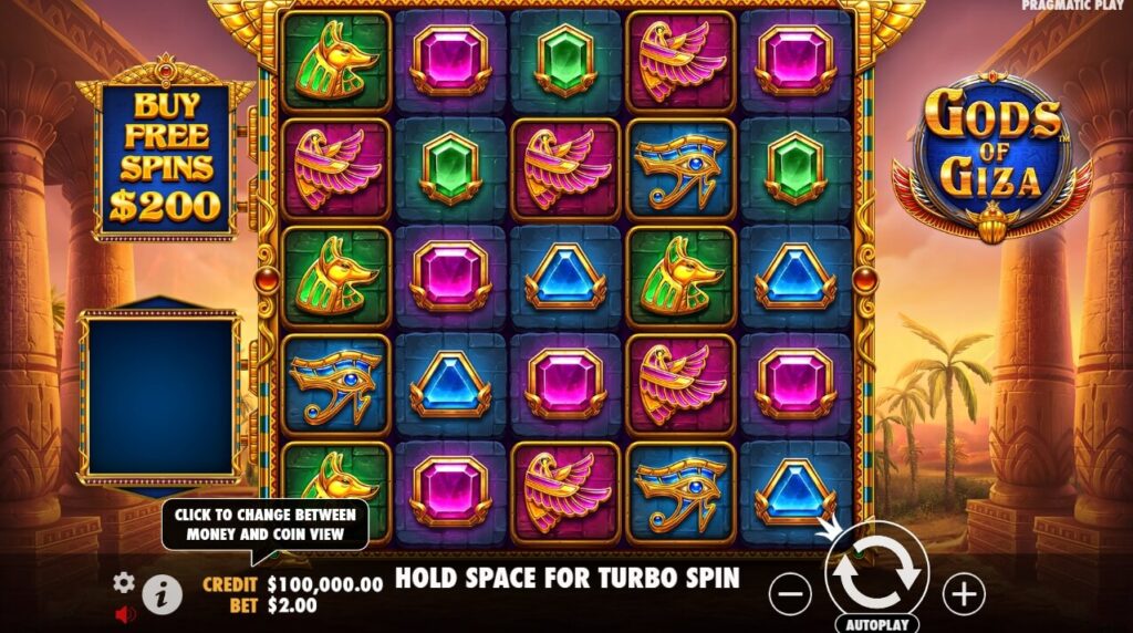 Gods Of Giza จาก เว็บเกมสล็อต Pramatic Play KNG368 สล็อต เครดิตฟรี