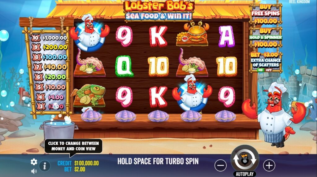 Lobster Bob's Seafood & Win It จาก เว็บเกมสล็อต Pramatic Play KNG368 เล่น สล็อต ฟรี