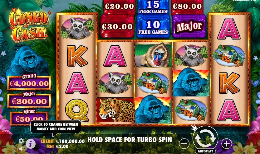Congo Cash จาก เว็บเกมสล็อต Pramatic Play KNG368 สล็อต เครดิตฟรี