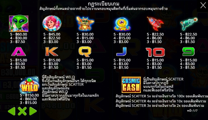 Cosmic Cash จาก เว็บเกมสล็อต Pramatic Play KNG368 สล็อต 888