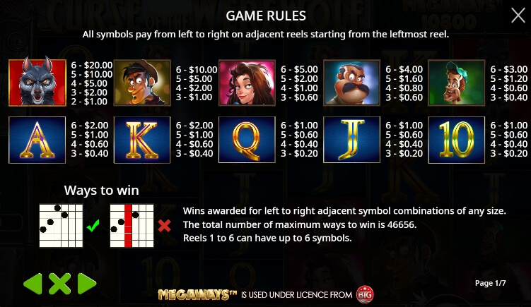 Curse of the Werewolf Megaways จาก เว็บเกมสล็อต Pramatic Play KNG368 เว็บตรง สล็อต