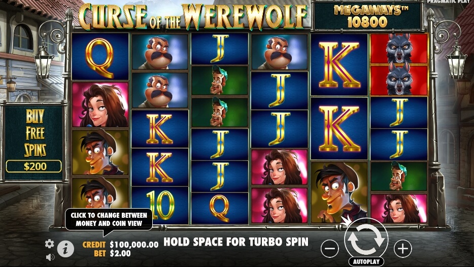 Curse of the Werewolf Megaways จาก เว็บเกมสล็อต Pramatic Play KNG368 เว็บสล็อต เว็บตรง