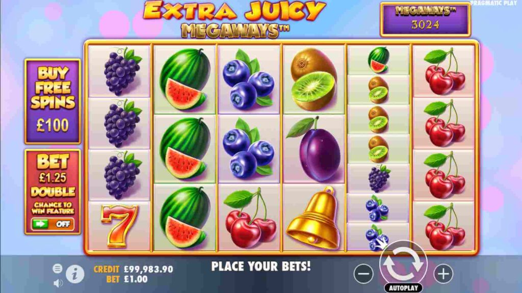 Extra Juicy Megaways จาก เว็บเกมสล็อต Pramatic Play KNG368 สล็อต 777