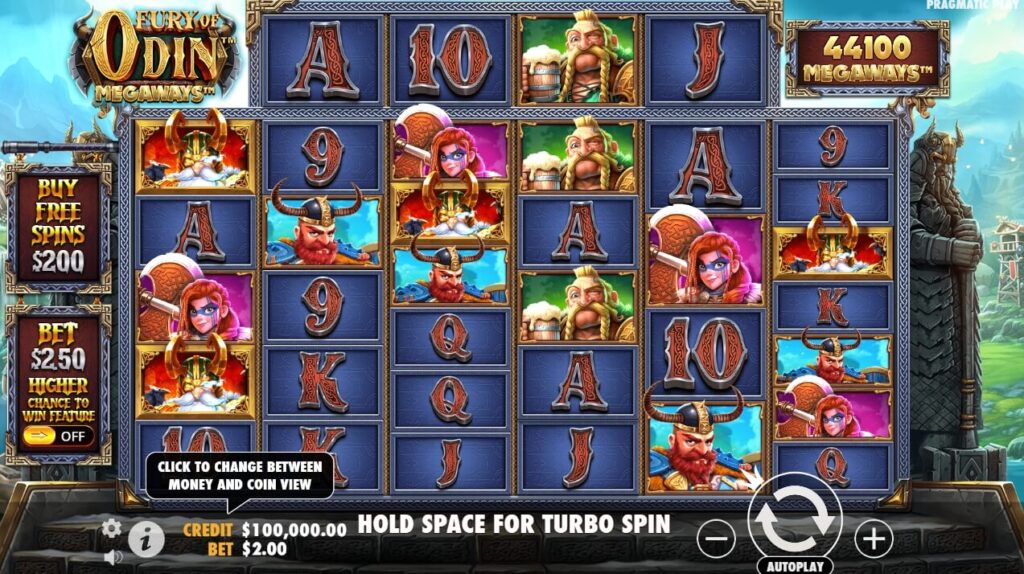 Fury of Odin Megaways จาก เว็บเกมสล็อต Pramatic Play KNG368 เว็บสล็อต