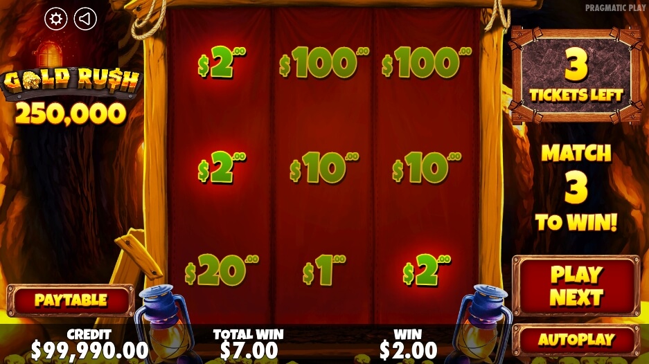 Gold Rush Scratchcard จาก เว็บเกมสล็อต Pramatic Play KNG368 สล็อต 168