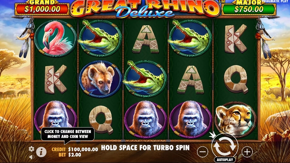 Great Rhino Deluxe จาก เว็บเกมสล็อต Pramatic Play KNG368 เว็บสล็อต เว็บตรง