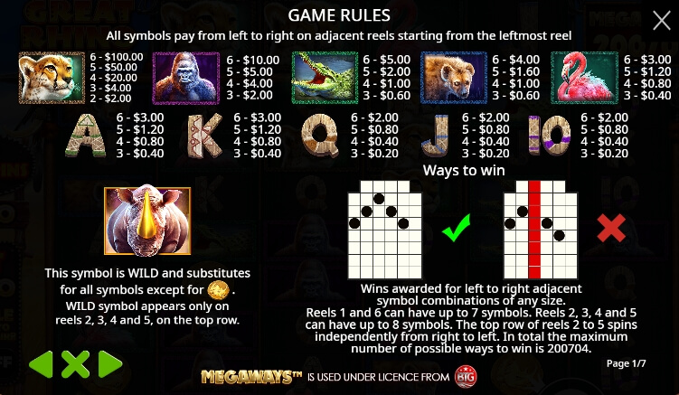 Great Rhino Megaways จาก เว็บเกมสล็อต Pramatic Play KNG368 สล็อต 777