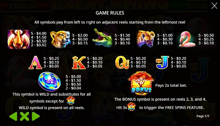 Great Rhino จาก เว็บเกมสล็อต Pramatic Play KNG368 สล็อต 168