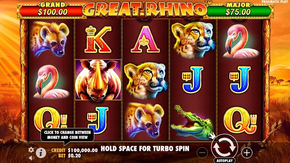 Great Rhino จาก เว็บเกมสล็อต Pramatic Play KNG368 สล็อต 777