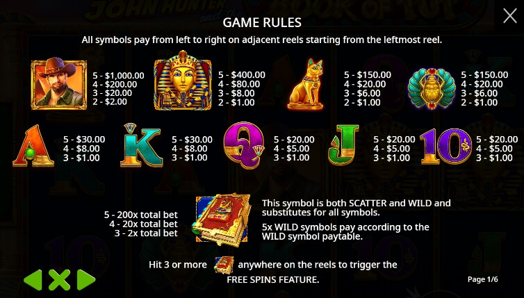 John Hunter and the book of Tut จาก เว็บเกมสล็อต Pramatic Play KNG368 สล็อต 888