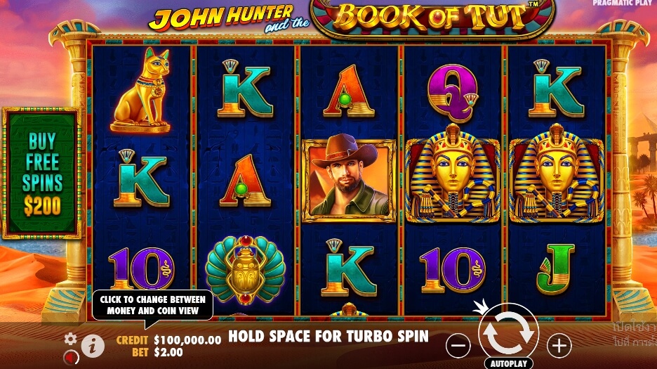 John Hunter and the book of Tut จาก เว็บเกมสล็อต Pramatic Play KNG368 สล็อต เครดิตฟรี