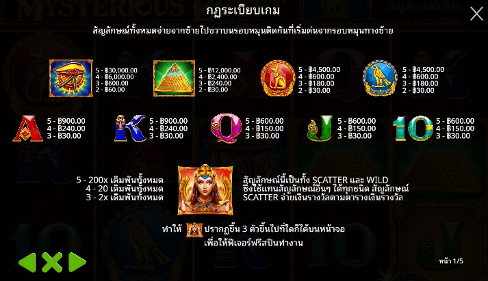 Mysterious Egypt จาก เว็บเกมสล็อต Pramatic Play KNG368 สล็อต เว็บตรง 100