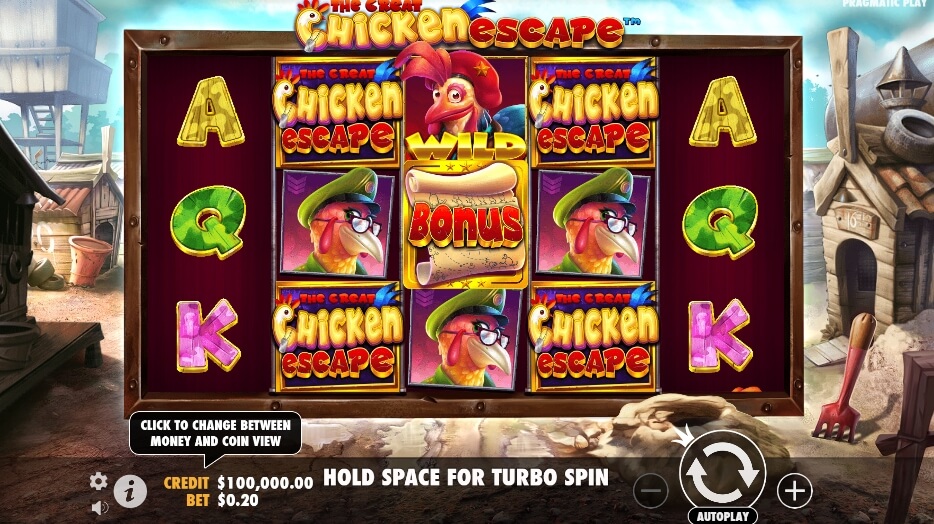 The Great Chicken Escape จาก เว็บเกมสล็อต Pramatic Play KNG368 สล็อต แตกง่าย