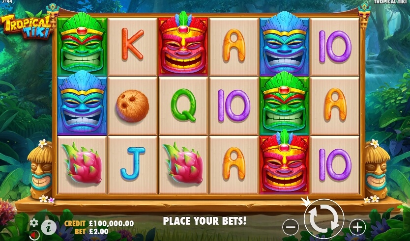 Tropical Tiki จาก เว็บเกมสล็อต Pramatic Play KNG368 สล็อต 777.