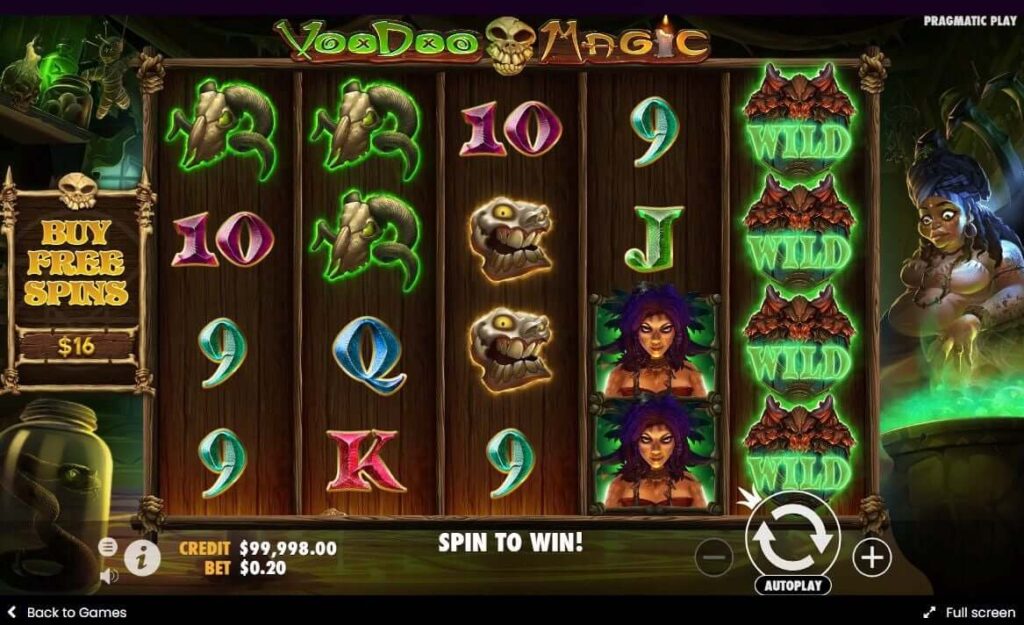 VooDoo Magic จาก เว็บเกมสล็อต Pramatic Play KNG368 สล็อต 168