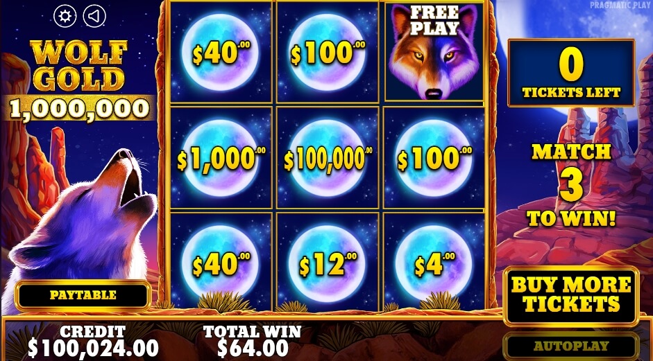 Wolf Gold Scratchcard จาก เว็บเกมสล็อต Pramatic Play KNG368 สล็อต เว็บตรง อันดับ 1