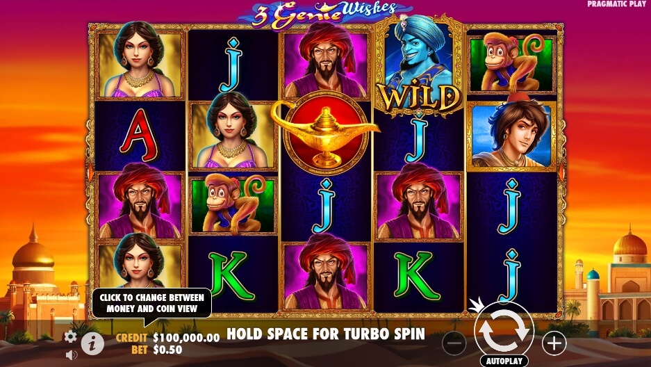 3 Genie Wishes จาก เว็บเกมสล็อต Pramatic Play KNG368 สล็อต 888