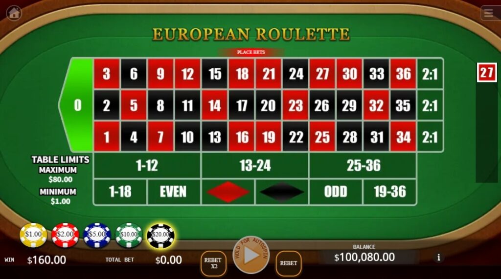 European Roulette ค่าย Ka-gaming จาก kng สล็อตออนไลน์