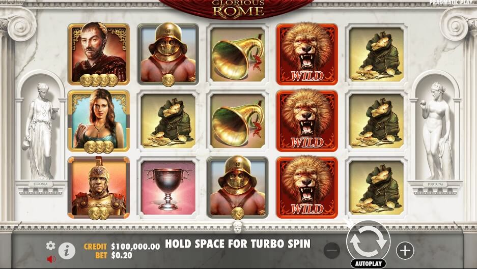 Glorious Rome จาก เว็บเกมสล็อต Pramatic Play KNG368 10 รับ 100 สมาชิกใหม่