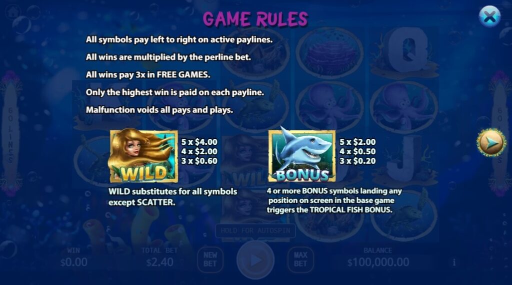 Mermaid Seas ค่าย Ka-gaming จาก kng เว็บสล็อตตรง