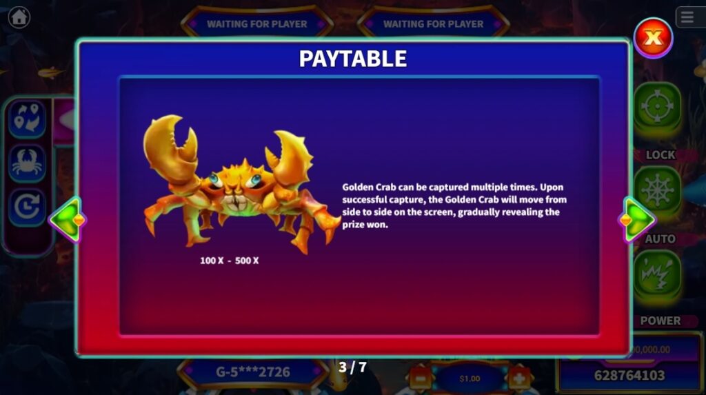 Golden Crab ค่าย Ka-gaming จาก kng สล็อต แตกง่าย