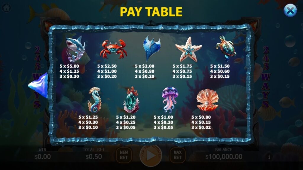 Underwater Treasure ค่าย Ka-gaming จาก kng สล็อต 789888