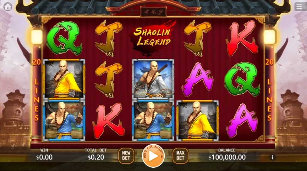 Shaolin Legend ค่าย Ka-gaming จาก kng สล็อต วอเลท