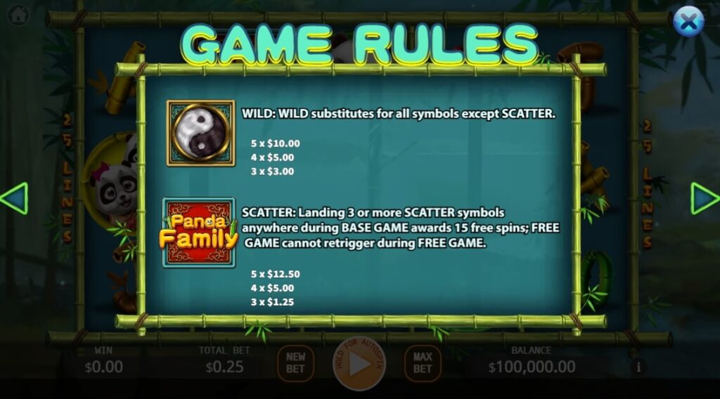 Panda Family ค่าย Octoplay จากเว็บ slotxo เติม true wallet