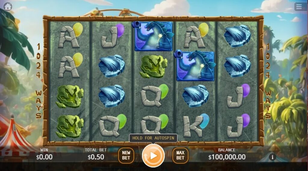 Dinosaur Carnival ค่าย Relax Gaming จากเว็บ สล็อต 168