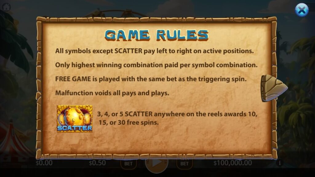 Dinosaur Carnival ค่าย Relax Gaming จากเว็บ สล็อต 789